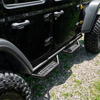 N-Fab RS Nerf Step 07-18 Jeep Wrangler JK 4DR - Full Length - Tex. Black