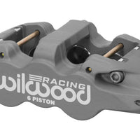 Wilwood Caliper-Aero6-L/H - Black Anodize (.80 Thk Pad) 1.75/1.38/1.38in Pistons .810in Disc