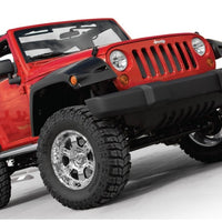 Bushwacker 07-18 Jeep Wrangler Max Pocket Style Flares 2pc Extended Coverage - Black