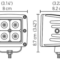 Hella HVF Cube 4 LED Off Road Kit - 3.1in 2X12W