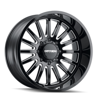 Mayhem 8114 Utopia 20x10 / 5x127 BP / -19mm Offset / 71.5mm Hub Black w/ Milled Spokes Wheel