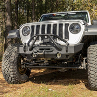 Rugged Ridge HD Bumper Stubby Front 07-18 Jeep Wrangler JK 18-20 Jeep Wrangler JL 2020 JT