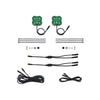 Diode Dynamics Stage Series Single Color LED Rock Light - Green M8 (2-pack)