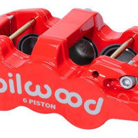 Wilwood Caliper-Forged Dynalite w/Dust Seal-Red 4.04in Pistons 1.25 Disc