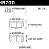 Hawk 06-07 Subaru Impreza WRX Front ER-1 Brake Pads