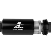 Aeromotive In-Line Filter - (AN-10) 100 Micron Stainless Steel Element Black Anodize Finish