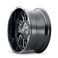 Mayhem 8111 Flywheel 22x10 / 5x127 BP / -19mm Offset / 87.1mm Hub Black w/ Milled Spokes Wheel