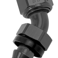 Russell Performance -6 AN Twist-Lok 45 Degree Hose End (Black)