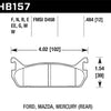 Hawk 91-96 Ford Escort 1.8L GT Rear ER-1 Brake Pads