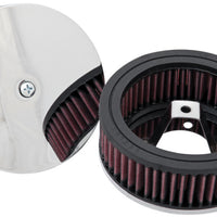 K&N 4in ID / 5.5in OD / 2in H Custom Assembly Filter designed to fit Harley-Davidson Motorcycle