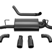 Corsa 2018-2024 Jeep Wrangler JL 2.5in Dual Rear Exit Black Tips Sport Axle-Back Exhaust