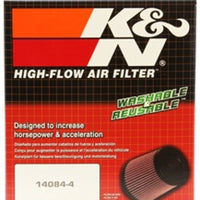 K&N Filter Universal Rubber Filter Round Tapered 4.5in  Flange 5.875in Base 4.5 inch Top 6in  Height