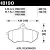 Hawk 1985 Audi 4000 1.8L S 256mm Rotors Front ER-1 Brake Pads