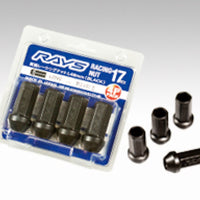 Rays 17 Hex L48 Racing Nut 12x1.5 - Black (4 Pieces)