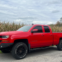 Fishbone Offroad 07-18 Chevrolet Silverado 1500/2500/3500 Double Cab Oval Side Steps -Black Textured