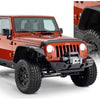 Bushwacker 07-18 Jeep Wrangler Unlimited Flat Style Flares 4pc 4-Door Sport Utility Only - Black