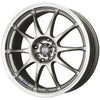 Enkei J10 17x7 5x108/115 38mm Offset 72.62mm Bore Dia Silver w/ Machined Lip Wheel