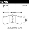 Hawk HPS Brake Pads w/ 0.710 Thickness - AP Racing Alcon