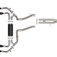 aFe Vulcan Series 2.5in 304SS Cat-Back Exhaust 2021+ Jeep Wrangler 392 6.4L w/ Black Tips