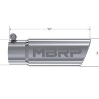 MBRP Universal Tip 3in O.D. Angled Rolled End 3 inlet 10 length