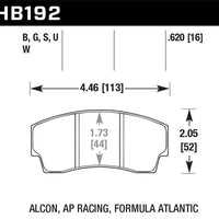 Hawk AP Racing CP4567 / CP5040-10/11/12/13S4 / CP5100 / CP5108 / CP6760 DTC-70 Race Brake Pads