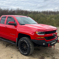 Fishbone Offroad 07-18 Chevrolet Silverado 1500/2500/3500 Double Cab Oval Side Steps -Black Textured