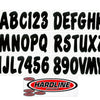 Hardline Boat Lettering Registration Kit 3 in. - 200 Black Solid