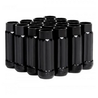 BLOX Racing 12-Sided P17 Tuner Lug Nuts 12x1.5 - Black Steel - Set of 16