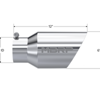 MBRP Universal Tip 6 O.D. Dual Wall Angled 4 inlet 12 length