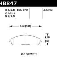 Hawk 04-09 Cadillac XLR Front ER-1 Brake Pads