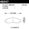 Hawk 04-09 Cadillac XLR Front ER-1 Brake Pads