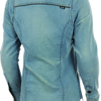 Speed and Strength Speed Society Armored Moto Shirt Denim Blue Womens - XS