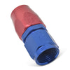 Russell Performance -10 AN Red/Blue Straight Full Flow Hose End