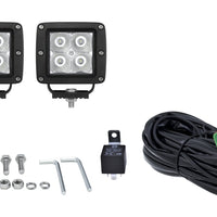 Hella HVF Cube 4 LED Off Road Kit - 3.1in 2X12W