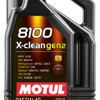 Motul 5L Synthetic Engine Oil 8100 X-CLEAN Gen 2 5W40