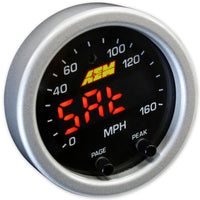 AEM X-Series 0-160 MPH Black Bezel w/ Black Face GPS Speedometer Gauge