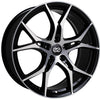 Enkei Vulcan 17x7.5 45mm Offset 5x114.3 Bolt 72.6mm Bore Black Machined Wheel