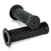 Burly Brand Rubber Diamondback Grips 7/8in - Black