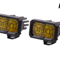 Diode Dynamics Stage Series 2 In LED Pod Pro - Yellow Flood Standard ABL (Pair)