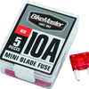 BikeMaster 5Piece 10A Replacement Mini Blade Fuse