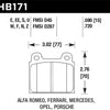 Hawk 1987 Volkswagen Scirocco 1.8L Base Front ER-1 Brake Pads