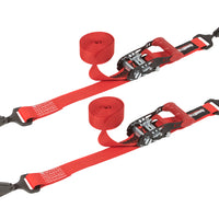 SpeedStrap 1 1/2In x 10Ft Ratchet Tie-Down (2 Pack) - Red