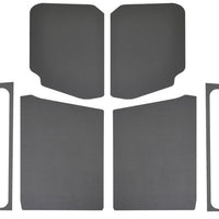 DEI 18-23 Jeep Wrangler JL 2-Door Boom Mat Complete Headliner Kit - 7 Piece - Gray Leather Look