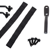 Kentrol Jeep Wrangler TJ Polished Stainless Door Strap Kit Black Powdercoat Stainless Steel