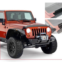 Bushwacker 07-18 Jeep Wrangler Unlimited Trail Armor Rocker Panel and Sill Plate Cover - Black