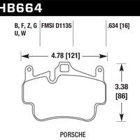 Hawk Porsche 911 ER-1 Endurance Racing Brake Pads (Works with Iron/Metal Rotors)