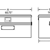 Tradesman Aluminum Flush Mount Truck Tool Box Full/Slim Line (60in.) - Black