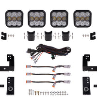 Diode Dynamics Jeep JK SS5 4-Pod CrossLink Grille Lightbar Kit Sport - White Combo