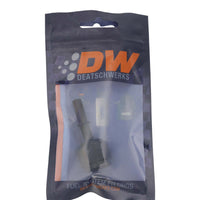 DeatschWerks 8AN Female Flare Swivel to 5/16in Male EFI Quick Disconnect - Anodized Matte Black