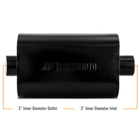 Mishimoto Muffler with 3in Center Inlet/Outlet - Angled Tip - Black